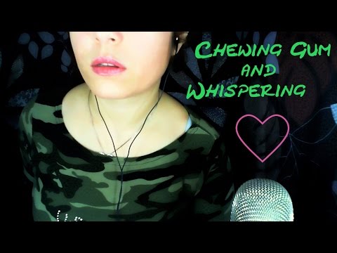 ASMR Chewing gum and whispering tongue twisters Spanish   semi inaudible