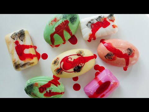 Dry Soap carving ASMR/Happy Halloween/relaxing sounds/No talkingSatisfaction ASMR video/Cutting soap