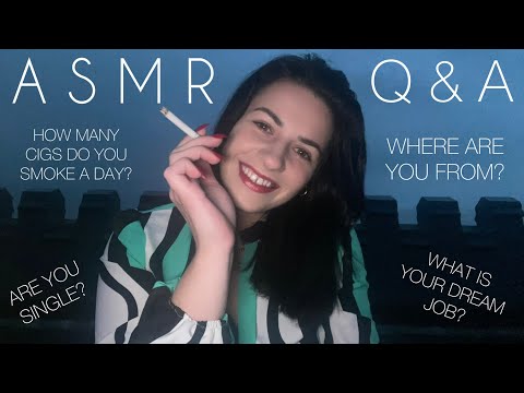 ASMR Q&A 🥰 | Relax Into The Night With Me… 🌦🌙 (Smoking, Whispering & Rambling)