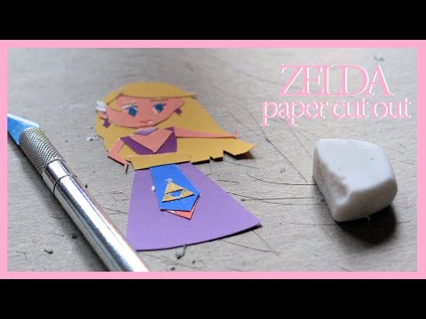 ☆ASMR - Making a Paper Zelda [Cutting sounds] [Paper]☆