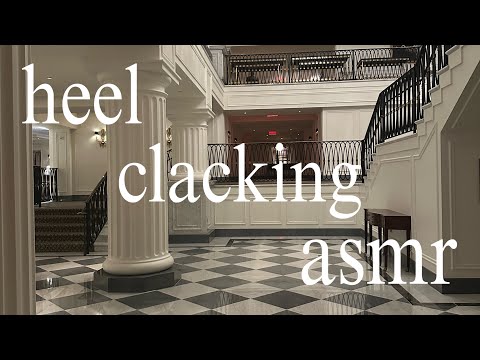1 MIN ASMR in public - heel clacking on marble floors 👠🌟