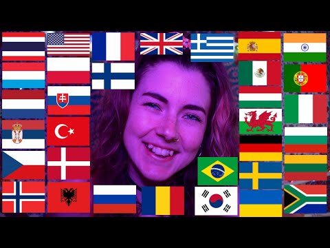 ASMR in 30 Languages: Saying Thank You For 3000 Subscribers [Whispered] [Hand Movements]