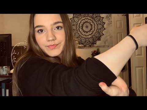 CUSTOM ASMR || Sleeve rolling and rubbing || Four Different Sweaters ||