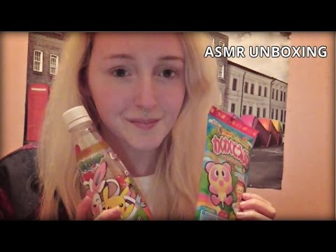 ASMR Candy Unboxing: Ear-to-Ear Crinkling, Tapping, Letter Tracing, Gum Chewing, Eating- Soft Spoken