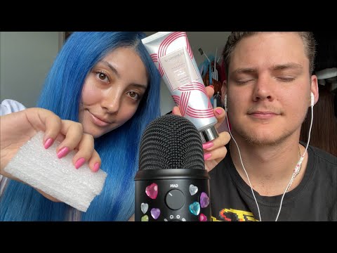 ASMR Trying to give my boyfriend tingles ❤️ PART 3 ~he’s getting too good at guessing~ | Whispered