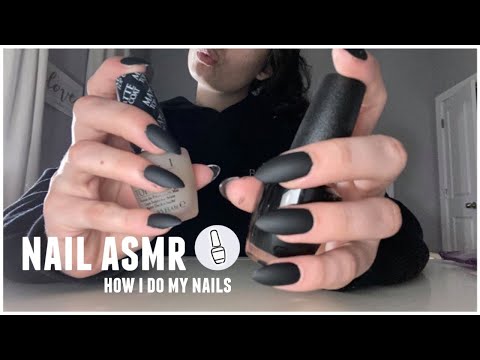 ASMR | doing my nails at home, quarantine nail tutorial
