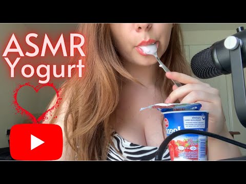 ASMR | Eating Yogurt | Mouth Sounds 💋