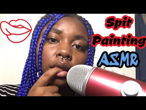 ASMR Spit Painting 🎨🖼 #asmr #spitpainting