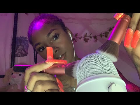 ASMR| Let Me Brush You To Sleep❤️ (personal attention, mic & face brushing)