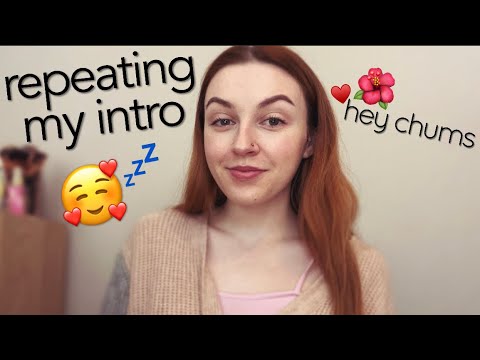 repeating my intro💓(letter tracing, stuttering) - ASMR