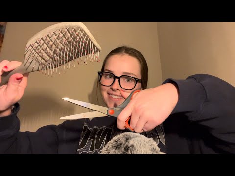 ASMR✨💆‍♀️🌙 cutting your hair roleplay