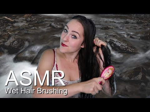 ASMR Wet hair brushing