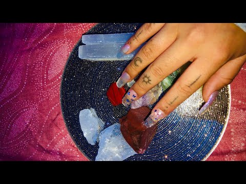 ASMR ✨SOFT WHISPERS/ TAPPING ON MY CRYSTALS 💫
