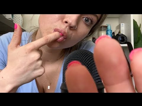 ASMR| 1 Hour of Sensitive Fast Juicy Mouth Sounds, Long nail Tapping, Hand Movements