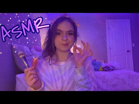 ASMR FAST MAKEUP APPLICATION BUT NO TALKING! / Personal Attention, Tapping, & Hand sounds ✨💄