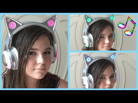 Testing/reviewing Ariana Grande LED Cat Headphones
