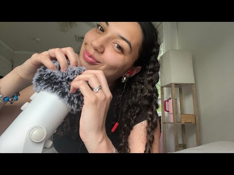 ASMR bug searching 🐜 fluffy mic scratching and mouth sounds