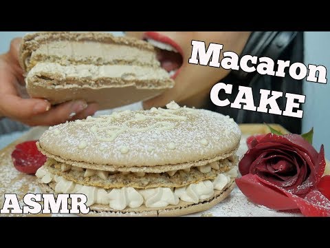 ASMR GIANT Macaron CAKE (EATING SOUNDS) NO TALKING | SAS-ASMR
