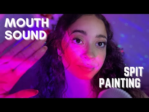 ASMR| SPIT PAINTING GUESSING GAME + INTENSE CUPPED (MOUTHSOUND) 🎨 👄 🎮