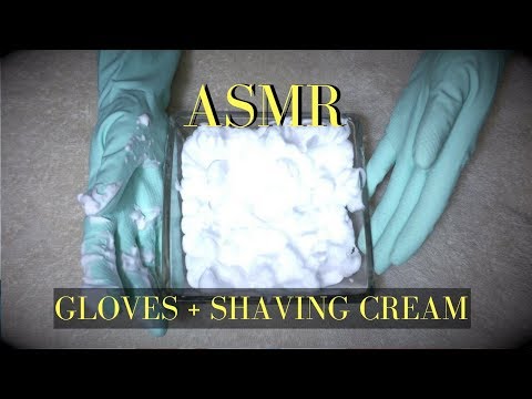 ASMR Gloves shaving cream and stones