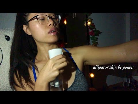 ASMR Moisturizing My Skin! Spritzing & Oiling w. Late Night Thoughts, Personal Story, Ramble