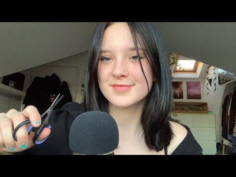 ASMR taking and snipping your negative energy with positive affirmations