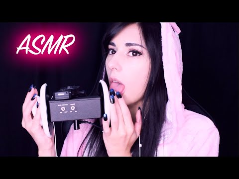ASMR Ear Licking and Ear Eating in a Onesie | 3Dio Ear to Ear Mouth Sounds | INTENSE TINGLES