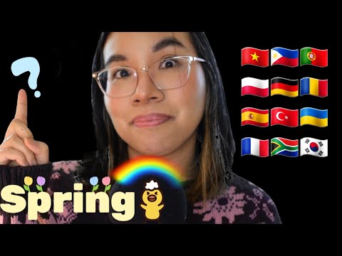 ASMR IN DIFFERENT LANGUAGES - GUESS THE LANGUAGE (Close Up Whispers) 🌸🐥 [16 Languages!]