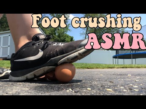 Foot Crushing ASMR! Eggshells, water balloon, foil, plastic, and more!