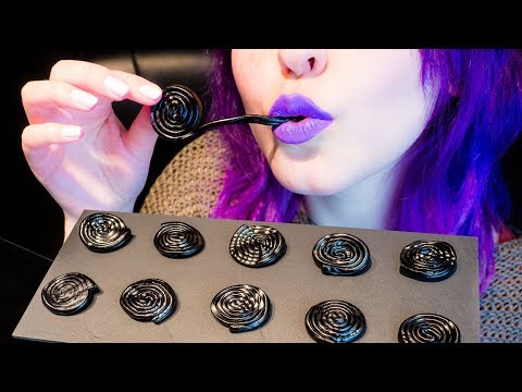ASMR: Super Chewy Licorice Rolls | Salty Candy ~ Relaxing Eating Sounds [No Talking|V] 😻