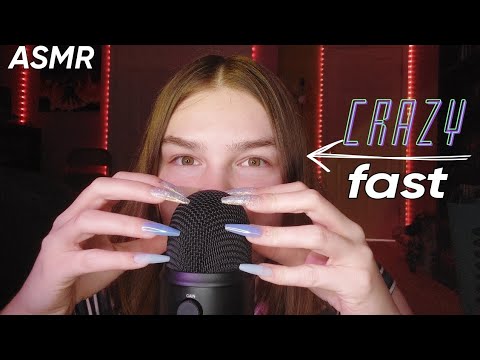 ASMR | super FAST and AGGRESSIVE mic scratching and tapping (no talking)