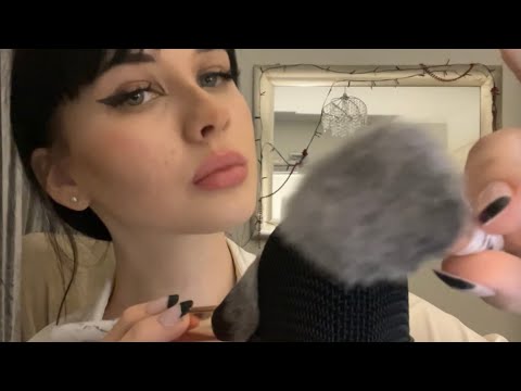 ASMR brushing and scratching the microphone (blue yeti)