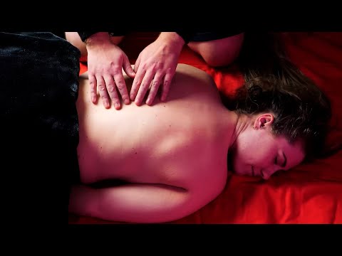 Light Touch Back Tracing - Sleep Therapy So Good She smiled The fell ASLEEP! [No Talking]