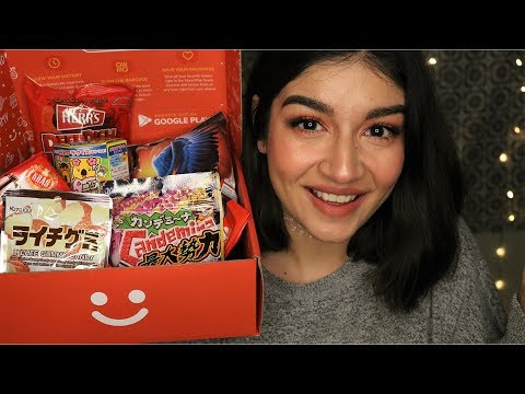 ASMR Trying Snacks From Around The World | Mouth Sounds, Crinkles, Tapping, Whispering 🖤