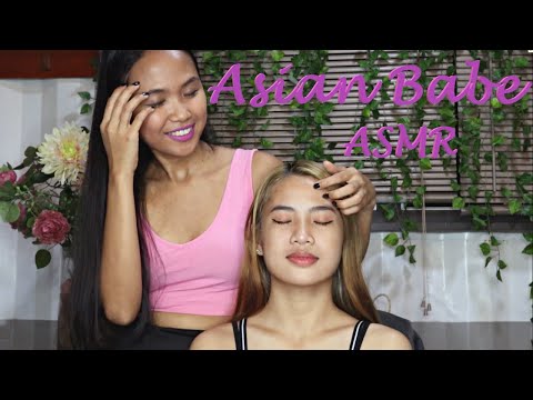 ASMR  Relaxing Her (Face  Head Tickle Massage! ) Head dropping!😴😴