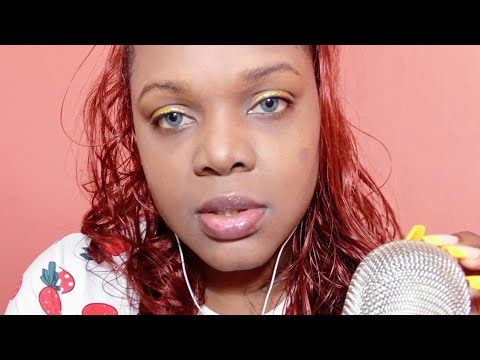ASMR/Using Contact lenses for first time /Mouth Sounds/Tongue Fluttering/hand movements