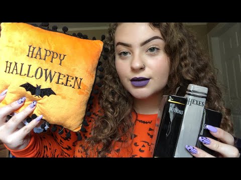 ASMR Halloween Decorations ♡ (Whispering, Fast Tapping, Fabric Scratching)