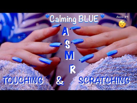 💙 Soft Calming ASMR 💙 Light BLUE Color-Therapy 😴 SCRATCH + TOUCH TOWEL~CLOTH 💤 New Trigger😴So Tingly