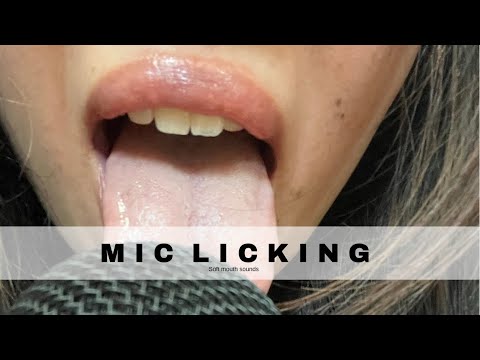 ASMR licking mic | mouth sounds (soft and no talking)