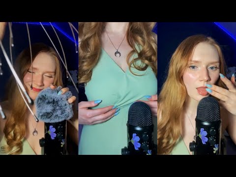 ASMR *live*💆plucking, spit painting, hair, tapping,scrathing…🥰