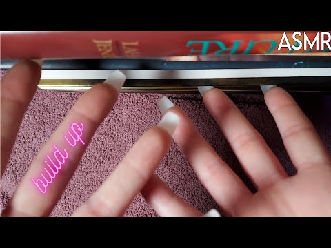 ASMR ♡ build up/anticipatory camera tapping and book spine scratching ♡ (lofi)