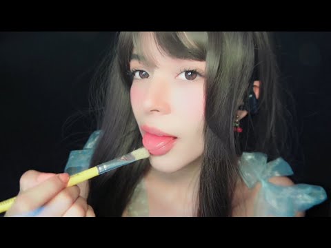 ASMR ♡ Spit Painting Slow