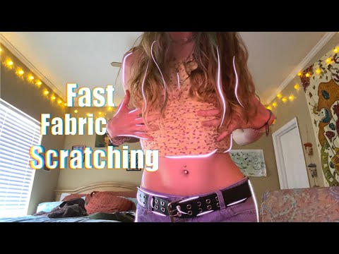 ASMR | Fast & Aggressive Fabric Scratching | Cloth, Jeans, Leather & Belt sounds