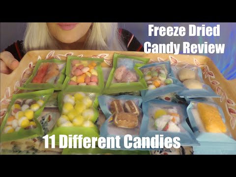 ASMR Trying Freeze Dried Candy For The 1st Time | 11 Different Candies |Crunchy, Whispered Eat w/ Me