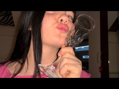 ASMR - Tapping on crystal glass, rubiks cube, watch crinkle sound