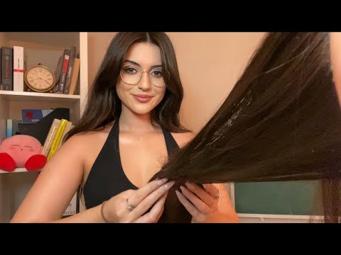 The Gossip Queen Plays with Your Hair In The Back of The Class (ASMR personal attention & gossip)