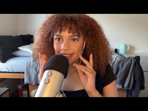 ASMR trigger word assortment with hand movements & visual triggers! (tingly, relax, coconut, etc)