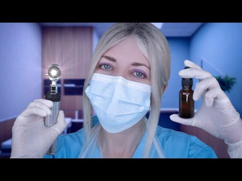 ASMR Ear Exam & Deep Ear Cleaning - Two Doctors Clean Your Ears! Otoscope, Fizzy Drops, Gloves