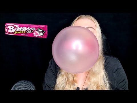 ASMR BUBBLE GUM (Chewing Sounds & blowing Bubbles)