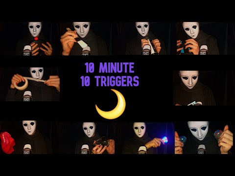10 MINUTE 10 TRIGGERS ASMR - BLIND ASMR